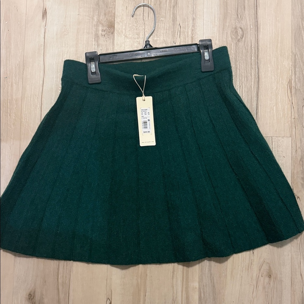 Copper Key Dark Green Skater Skirt